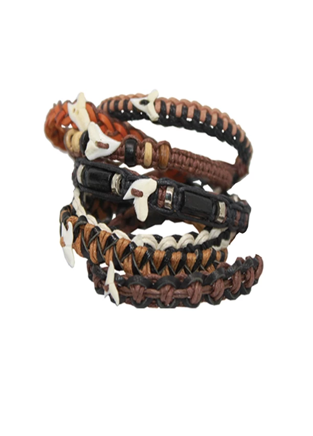 Bulk 720 pcs leather and cotton Marcus and Cleo Bracelets